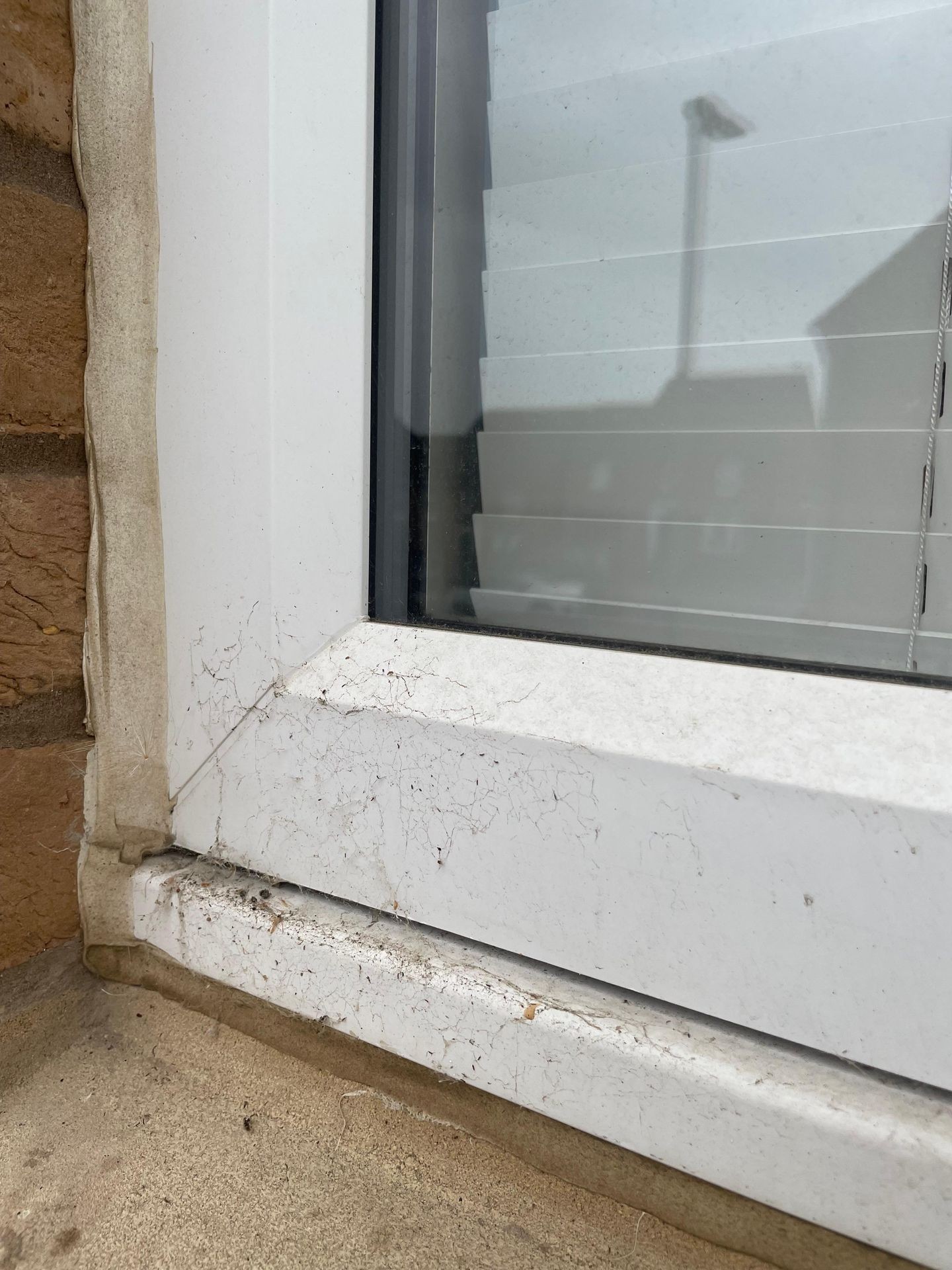 Dirty Window frame in need of cleaning
